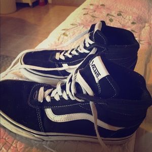 Black old skool high top vans